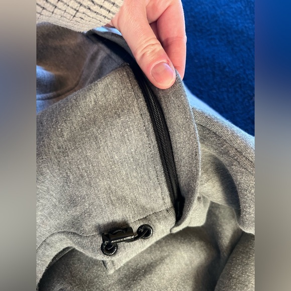 ANDREW MARC Full Zip Up Removable Hood Gray Scuba Hooded Jacket Women's Size M - Picture 9 of 9